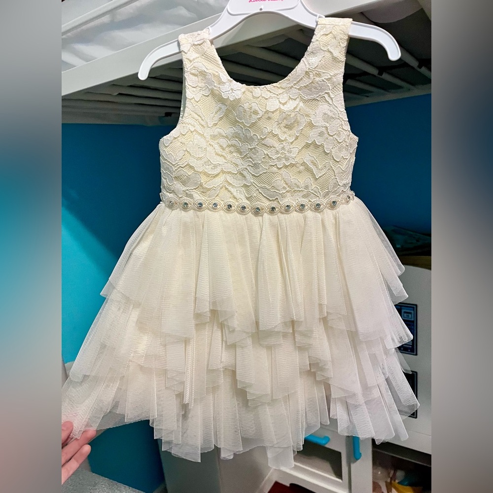 Elegant fancy toddler dress for weddings or flower girl